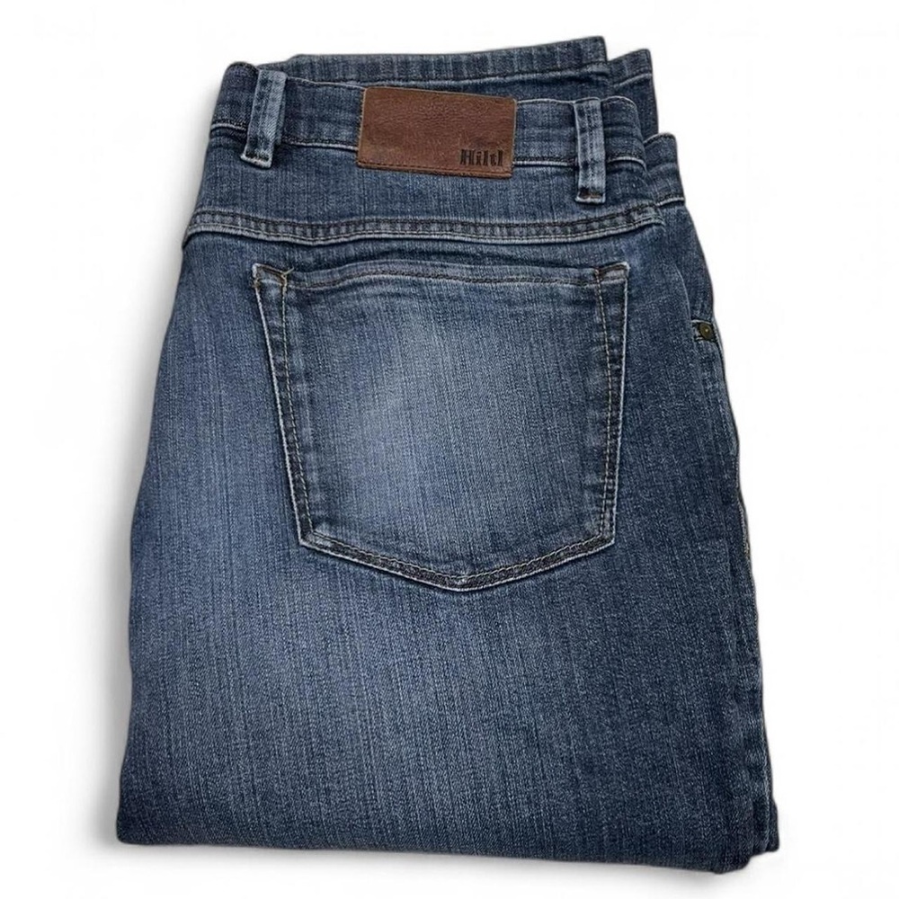 HILTL Signature Dude Straight Leg Jeans Vintage Wash Blue Denim Size W36 L32